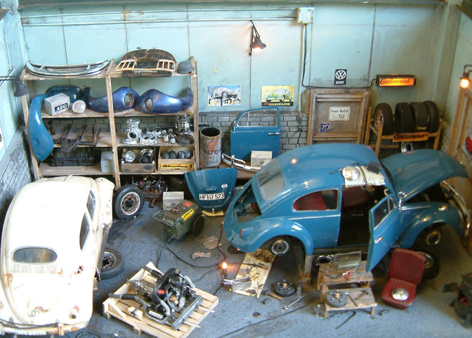 model car diorama