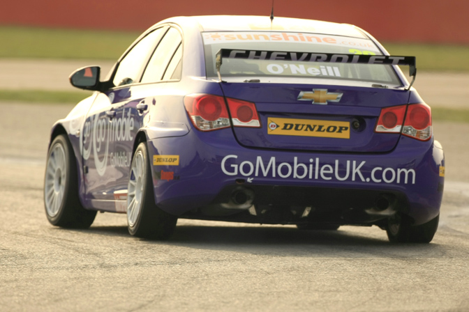 British Touring Car driver Paul O'Neill of team GoMobileUK.com who drives a  Chevrolet Cruze Stock Photo - Alamy