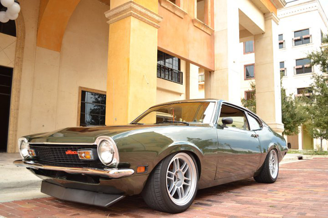 ...Rafael Duarte's awesome looking '72 Ford Maverick out of Flori...