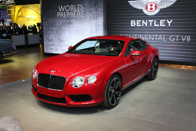 Red Bentley Continental GT V8