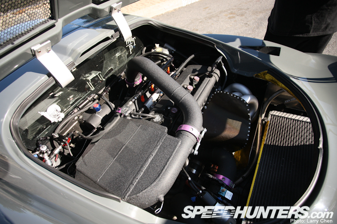 1.8 ltr Toyota 2ZZ Engine with 680 whp and 36 psi turbo.  