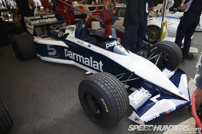 Nelson Piquet reunited with BMW-powered Brabham BT52 at Goodwood