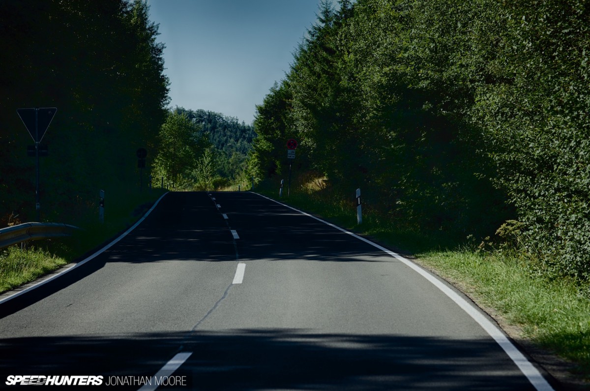 The Nürburgring Südschleife, the abandoned southern loop of the legendary Nordschleife racing circuit, built in 1927 but mostly destroyed during the building of the modern Grand Prix track