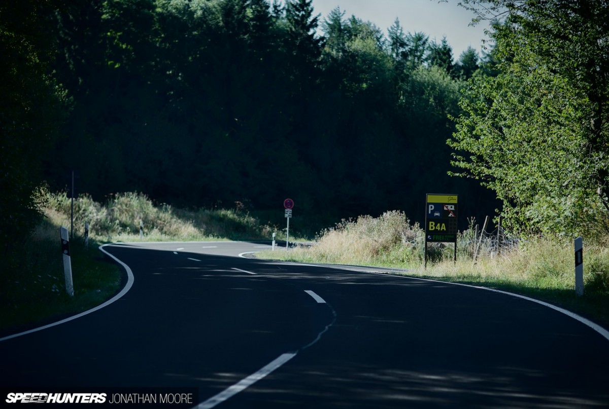 The Nürburgring Südschleife, the abandoned southern loop of the legendary Nordschleife racing circuit, built in 1927 but mostly destroyed during the building of the modern Grand Prix track