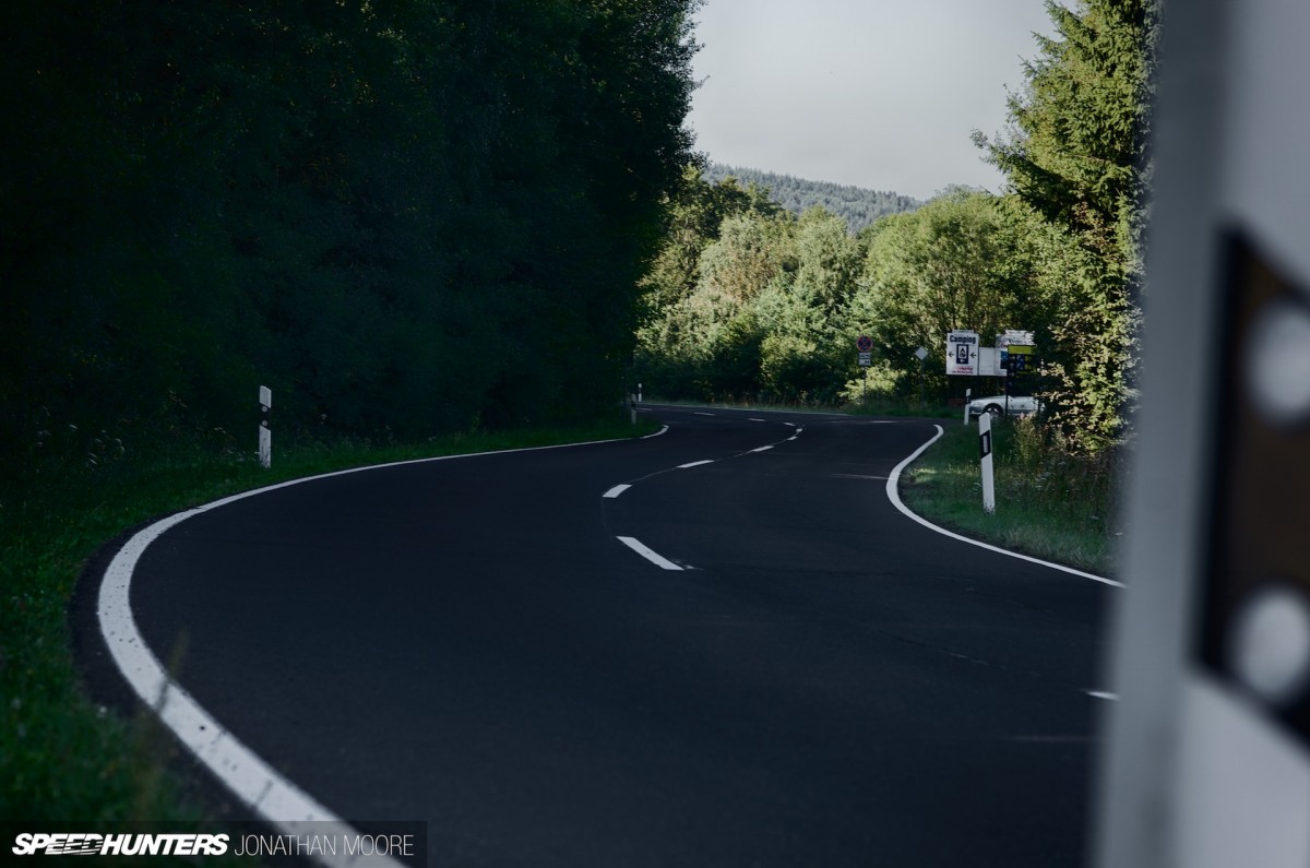 The Nürburgring Südschleife, the abandoned southern loop of the legendary Nordschleife racing circuit, built in 1927 but mostly destroyed during the building of the modern Grand Prix track