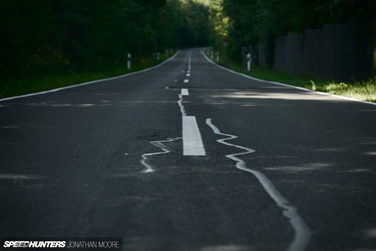 The Nürburgring Südschleife, the abandoned southern loop of the legendary Nordschleife racing circuit, built in 1927 but mostly destroyed during the building of the modern Grand Prix track
