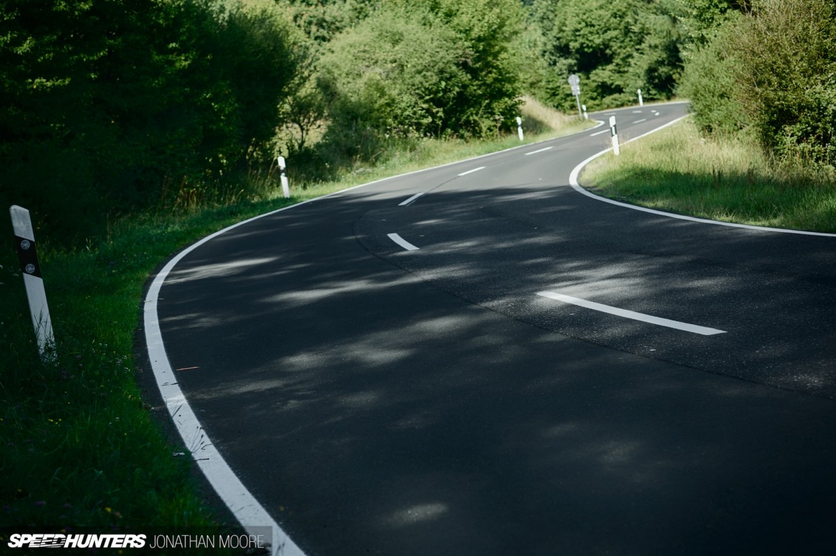 The Nürburgring Südschleife, the abandoned southern loop of the legendary Nordschleife racing circuit, built in 1927 but mostly destroyed during the building of the modern Grand Prix track