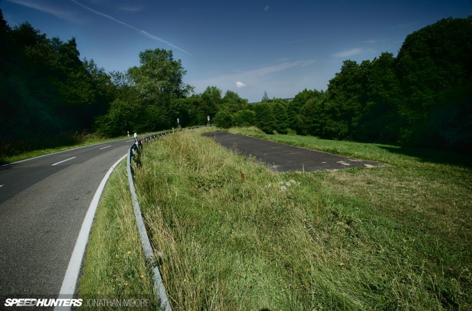 The Nürburgring Südschleife, the abandoned southern loop of the legendary Nordschleife racing circuit, built in 1927 but mostly destroyed during the building of the modern Grand Prix track