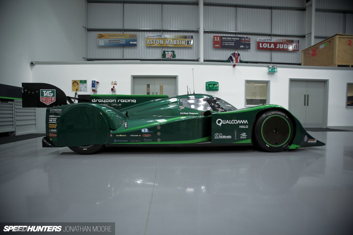 Lord Paul Drayson and the Lola B12/69EV at Drayson Racing Technologies