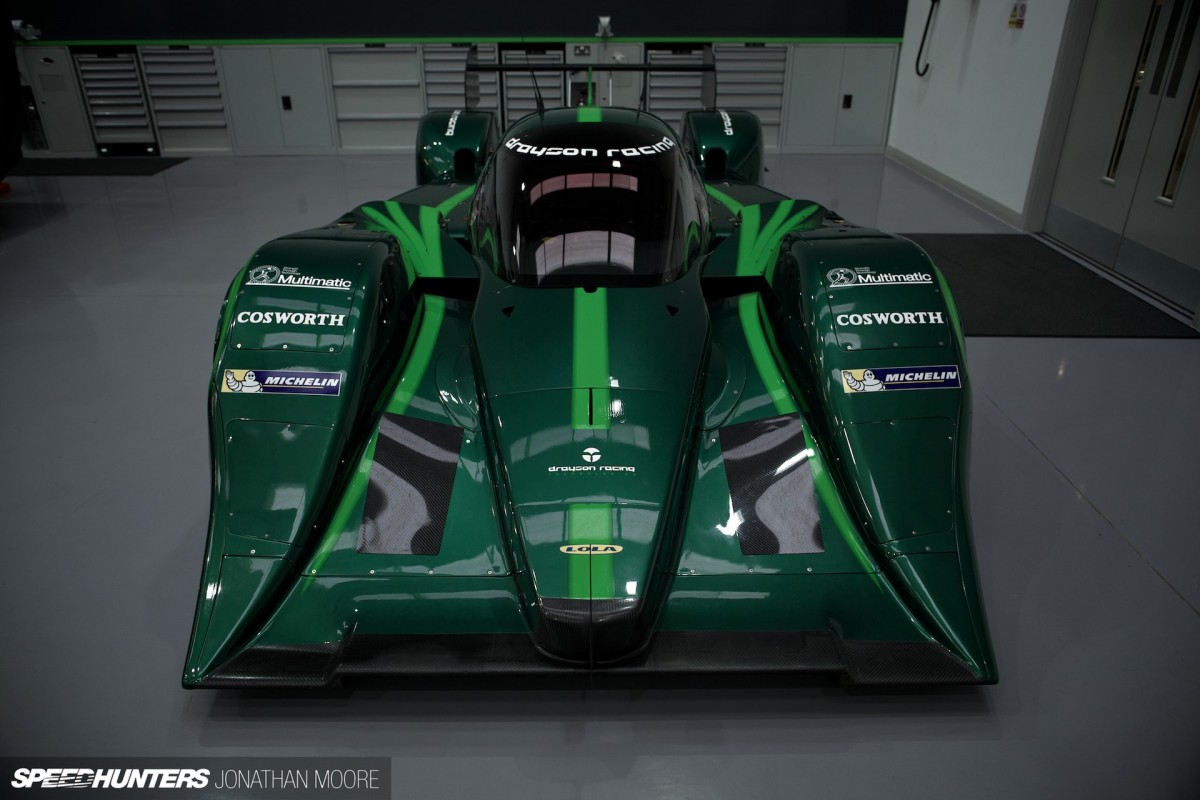 Lord Paul Drayson and the Lola B12/69EV at Drayson Racing Technologies