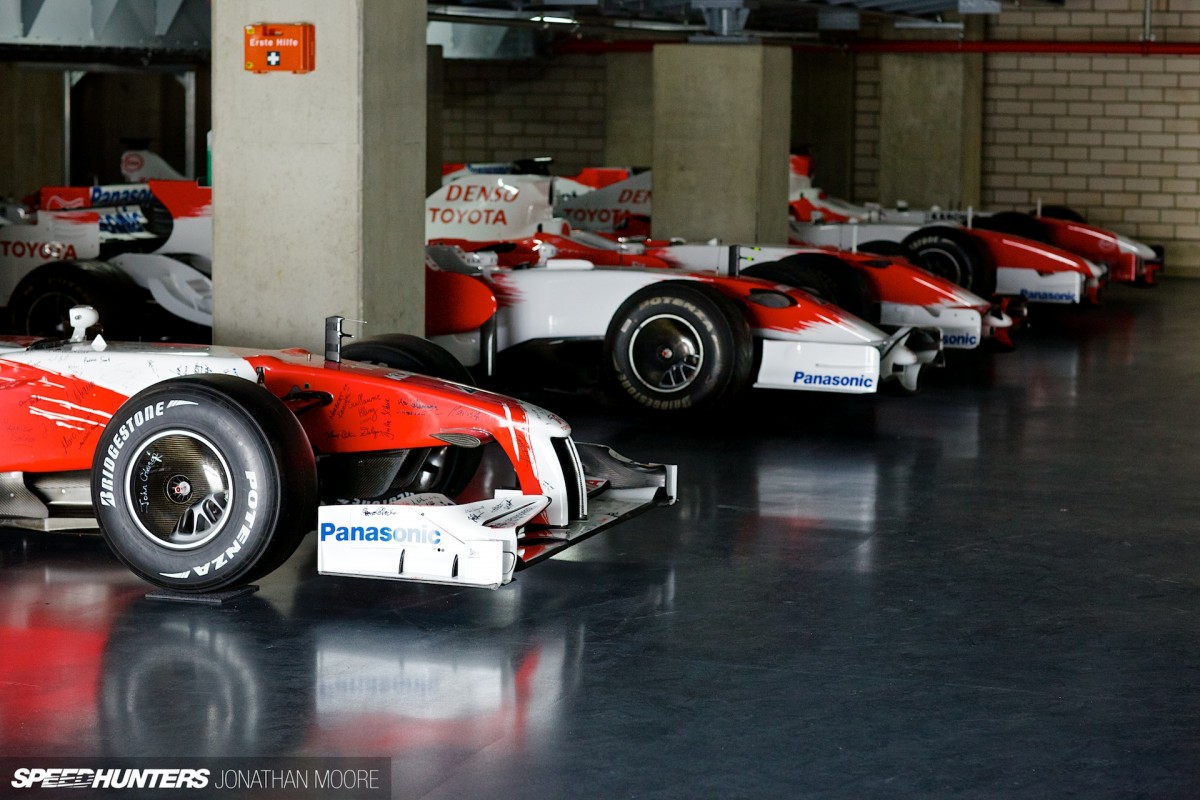 The Toyota Motorsports Group museum at their headquarters in Cologne, located in one of the wind tunnel buildings from their Formula 1 programme