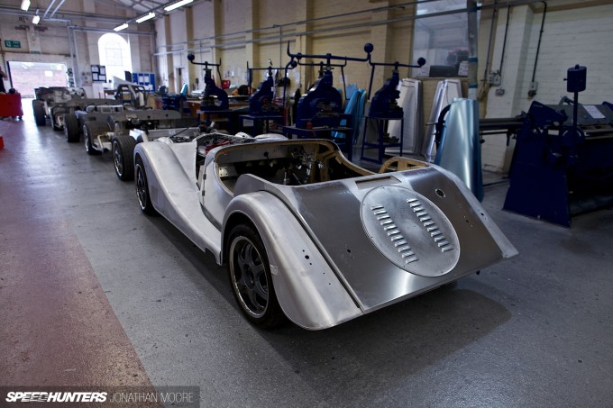 The Morgan Motor Company factory in Malvern, celebrating its centenary of being on this site in 2014