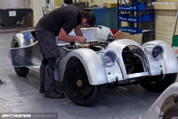 The Morgan Motor Company factory in Malvern, celebrating its centenary of being on this site in 2014