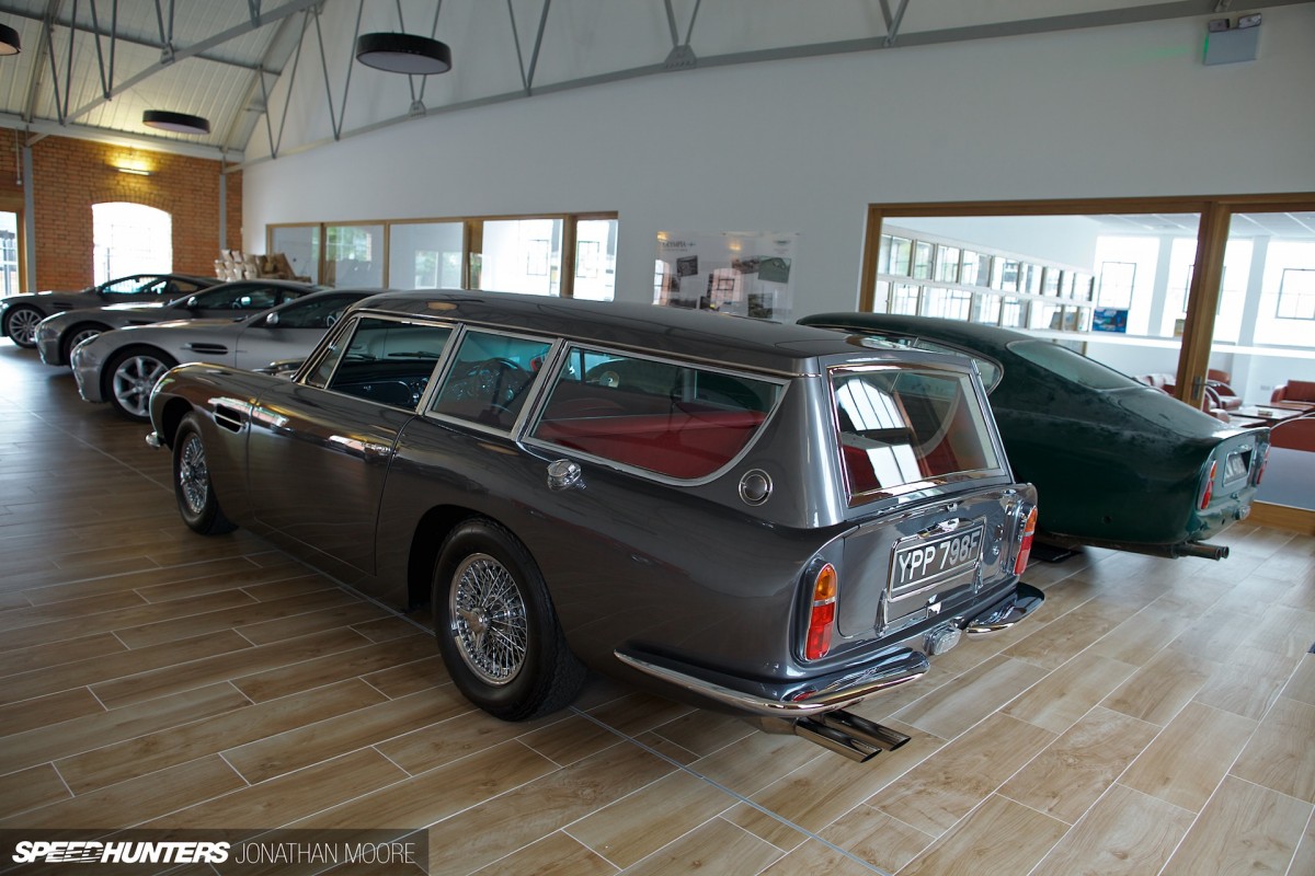 The Aston Martin Heritage Works facility in Newport Pagnell