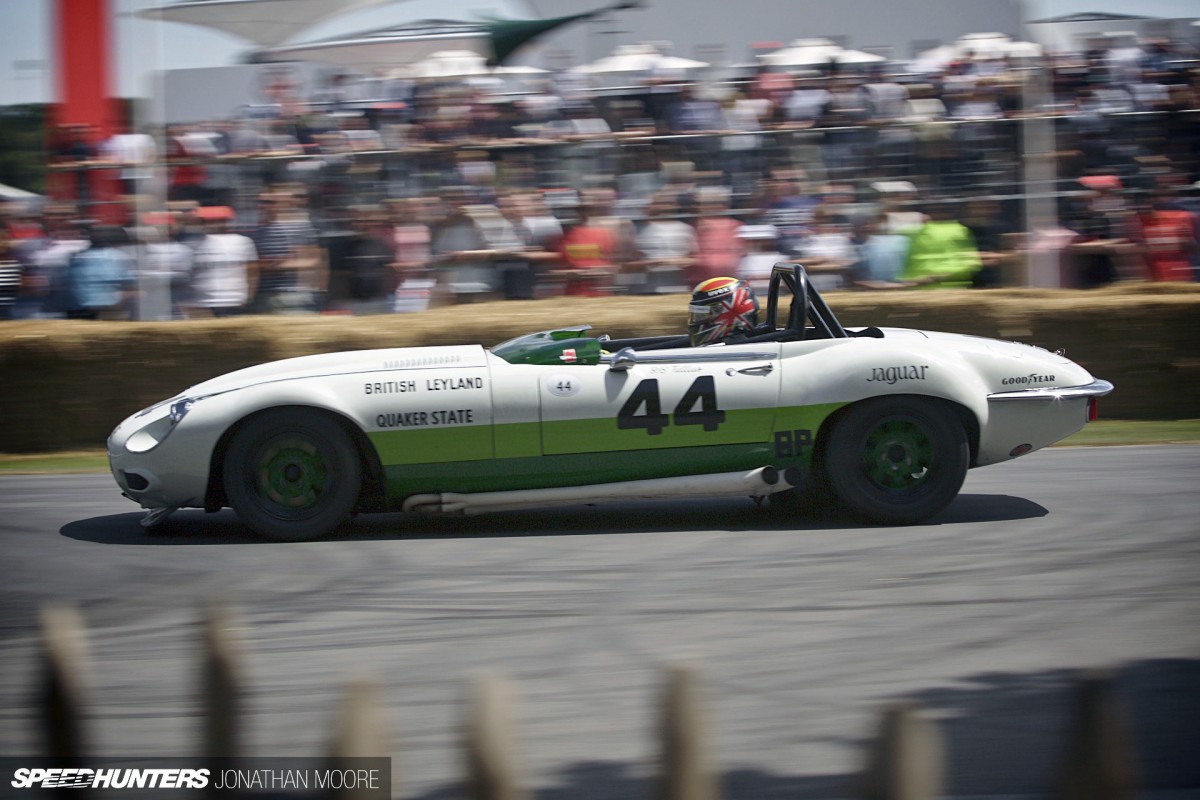 1974 Jaguar E-Type Group 44 Racing Car at the Goodwood Festival of