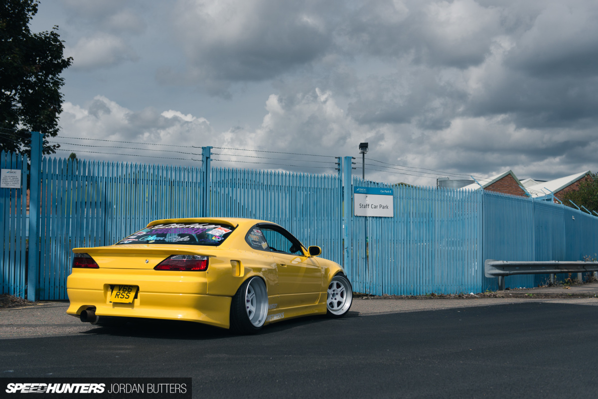 nissan silvia drift yellow