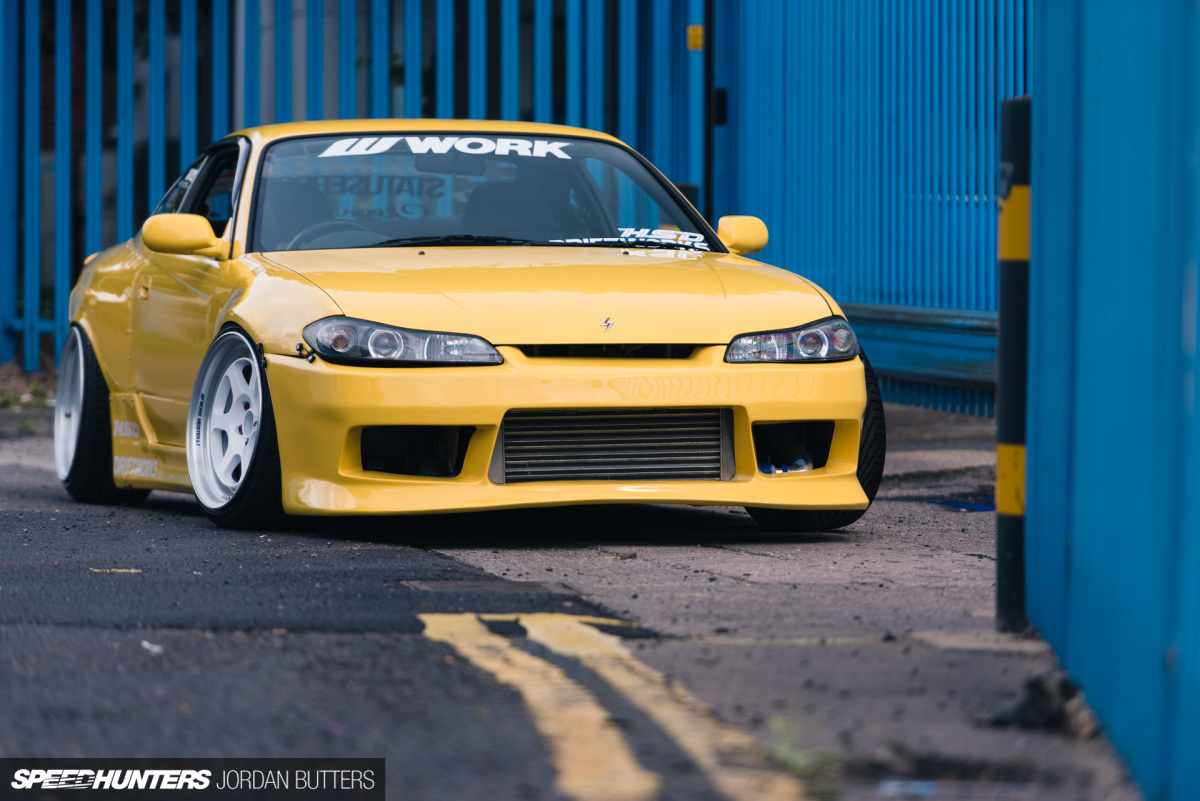 nissan silvia drift yellow