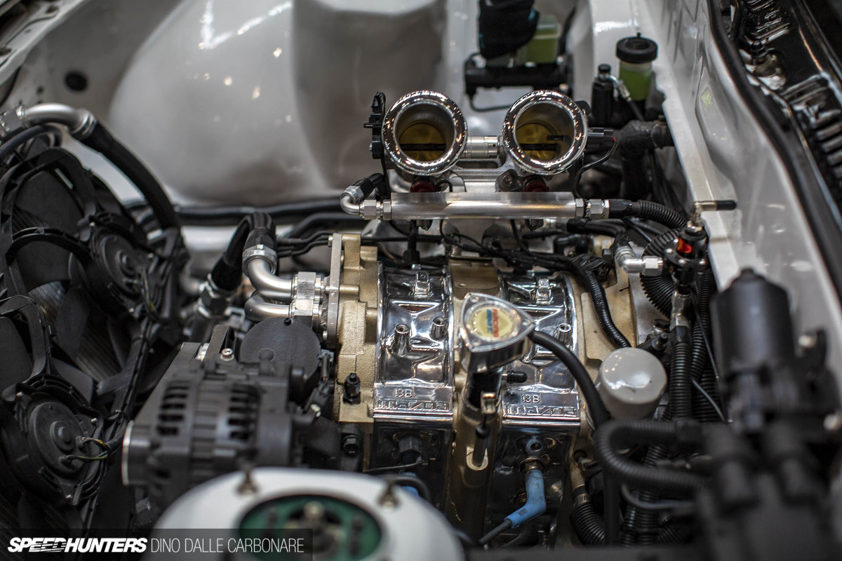 The engine bay is also wire-tucked and smoothed out, but not tubbed. 