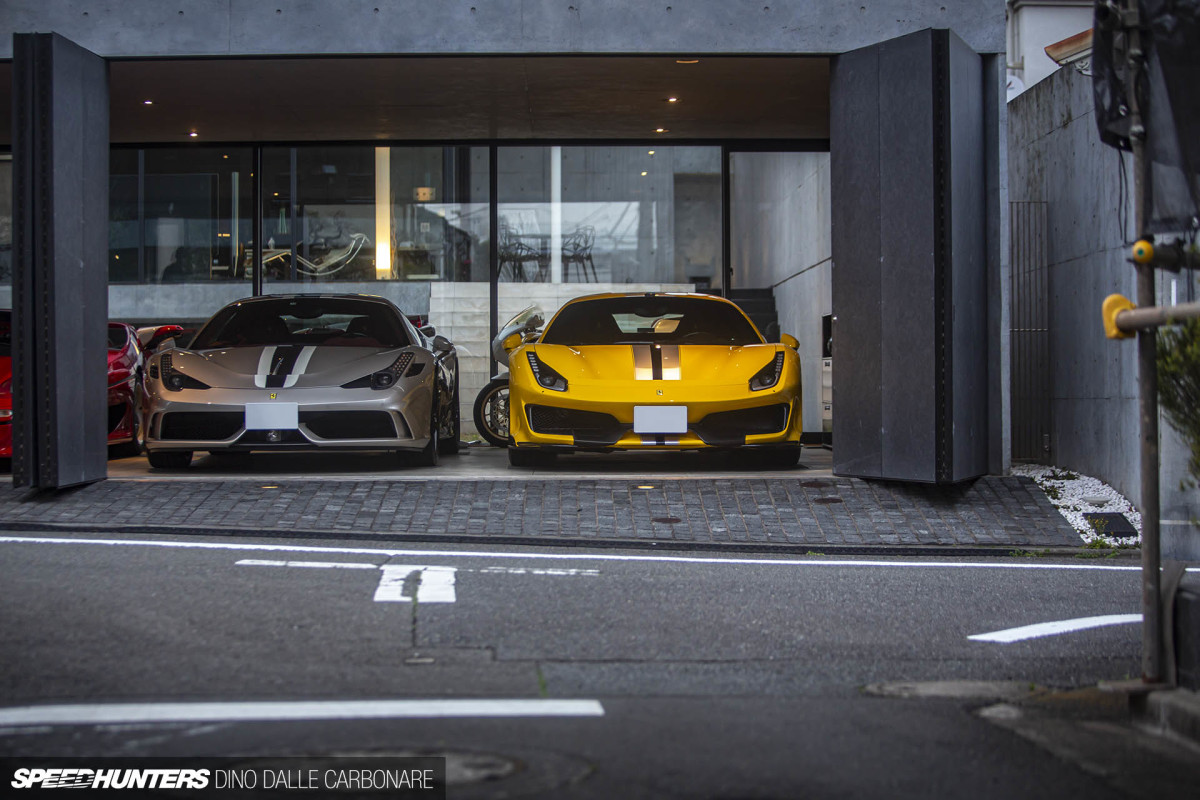 This Japanese garage is a veritable minefield of Lamborghinis City