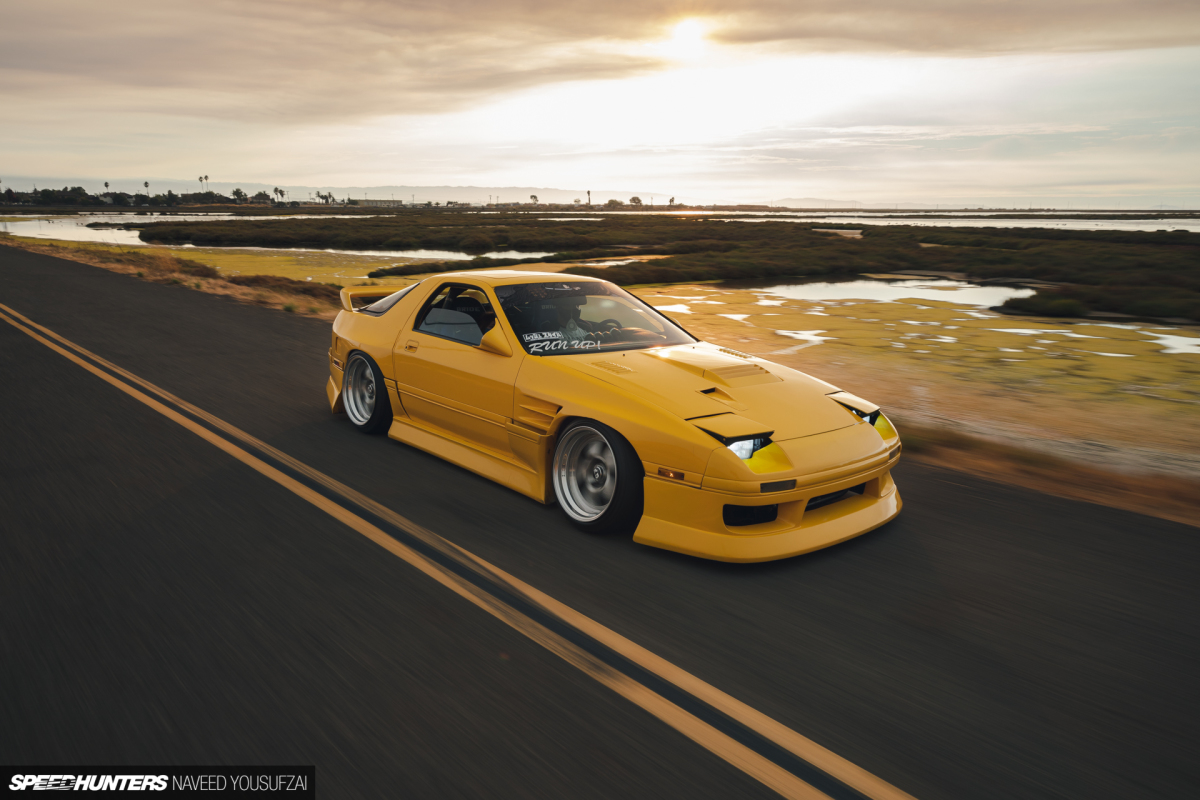 Drift Games - Josh's FC RX-7 looking particularly yellow