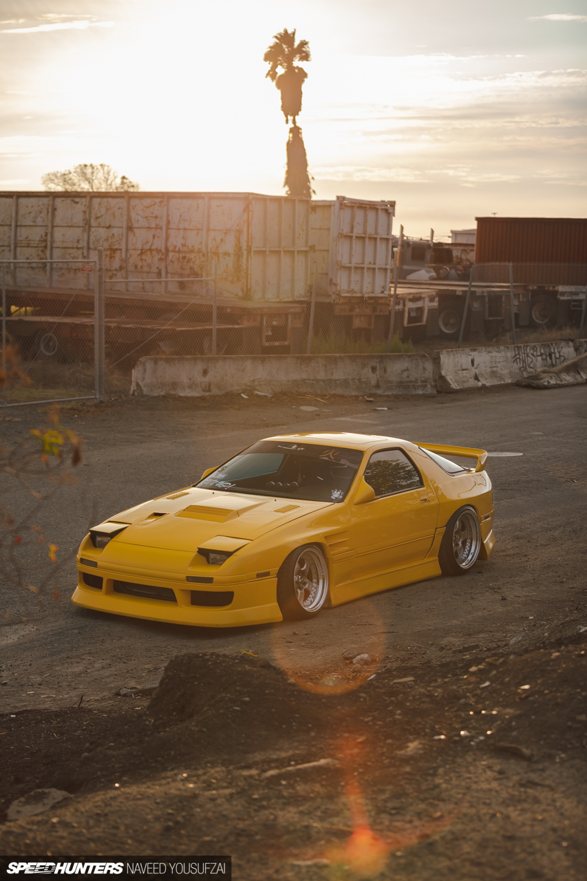 Drift Games - Josh's FC RX-7 looking particularly yellow