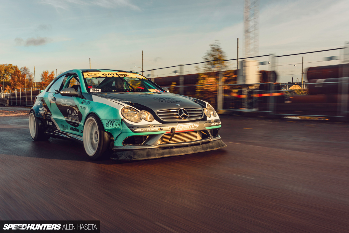 Drifting Down The Uncharted Road In An hp Mercedes Benz CLK