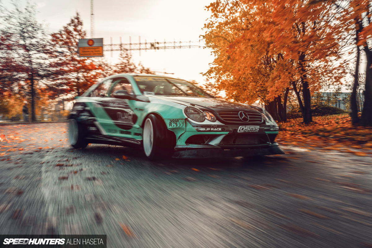 Drifting Down The Uncharted Road In An 850hp Mercedes-Benz CLK