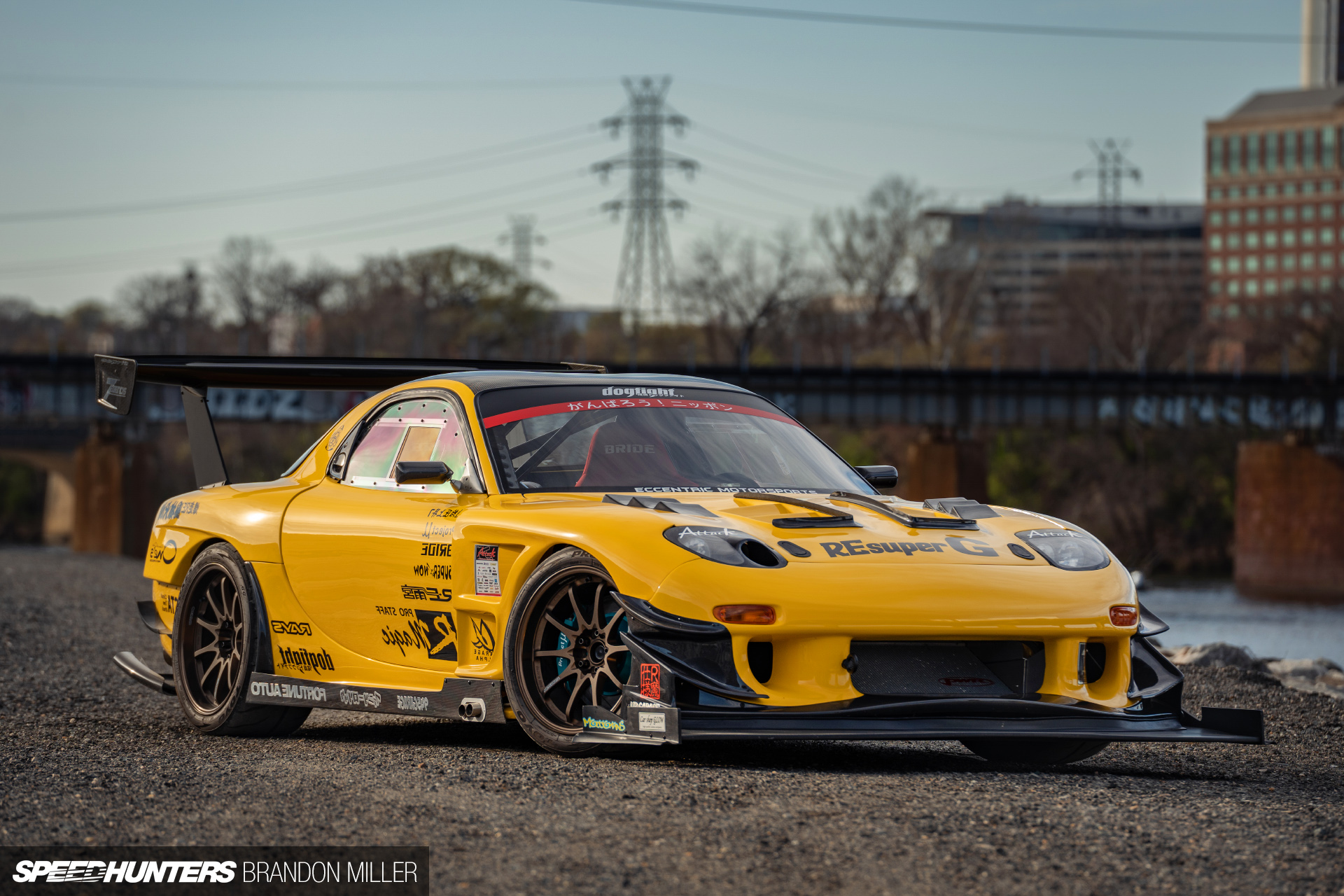 mazda rx 7 yellow