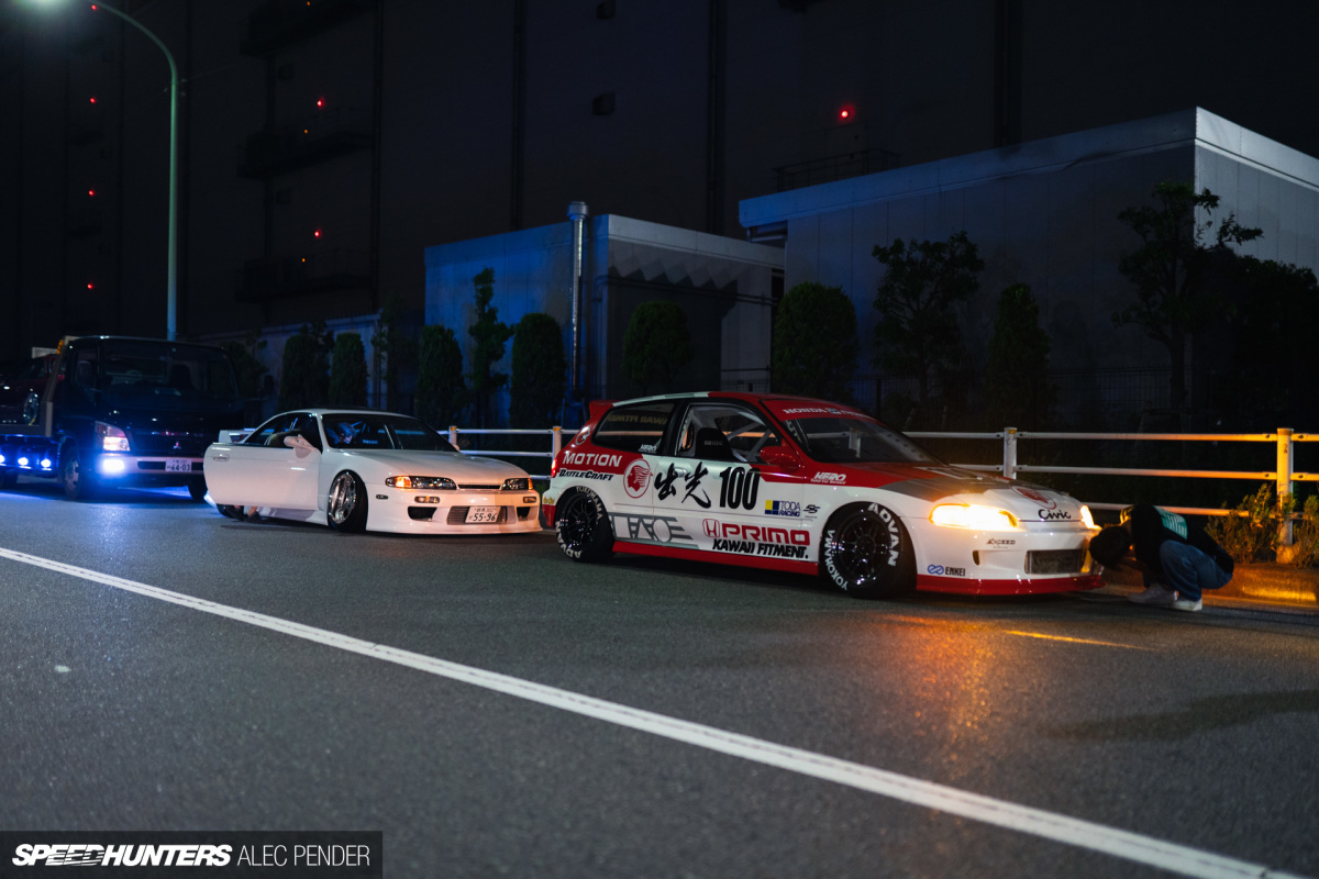 JDM Drift Car at Night