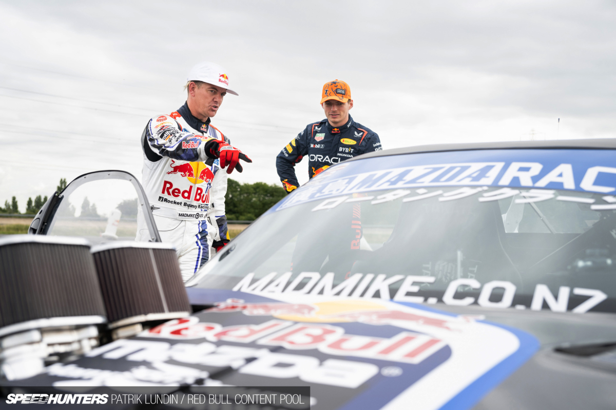 Max Verstappen learning to drift